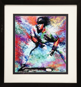 Derek Jeter Mini-Giclee on Paper Signed Limited Edition Bill Lopa Print